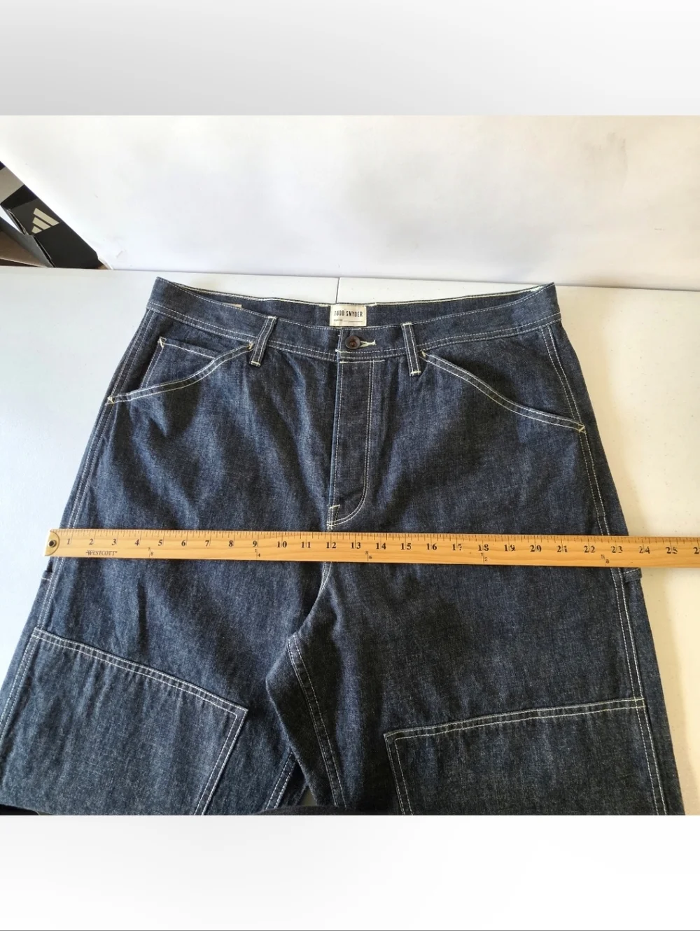 Todd Snyder Relaxed Denim Welder Pants Size 36x33 Cotton Carpenter Jeans NEW - Picture 8 of 15